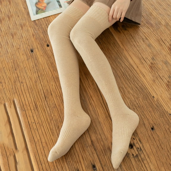 Women Knit Thigh High Socks Over The Knee High Leg Warmers Winter Long Boot Stockings And Women's Stockings Netted Tights Garter And Tights Compression Stockings for Women plus Size Stockings