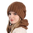 thumbnail image 1 of Women Knitted Hat Cold Weather Cycling Windproof Warm Cap Design for Winter Outdoor Activities, 1 of 3