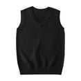 thumbnail image 1 of Women Knitted V-Neck Vest JK Solid Color Classic Sleeveless Pullover Sweaters Tank Tops, 1 of 3
