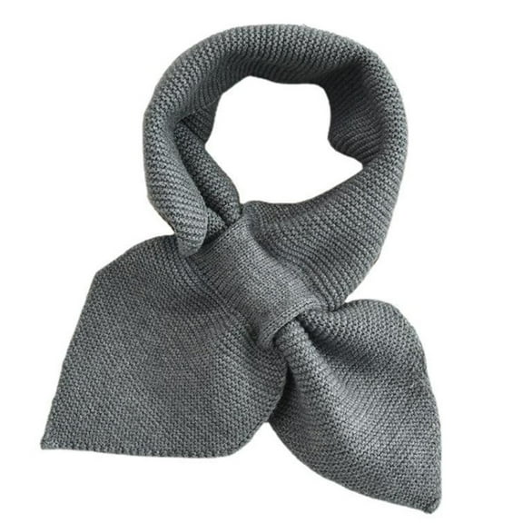 Women Knitted for Collar Scarf Winter Warm Solid Color Loophole Neckerchie