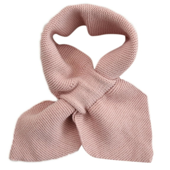 Women Knitted for Collar Scarf Winter Warm Solid Color Loophole Neckerchie