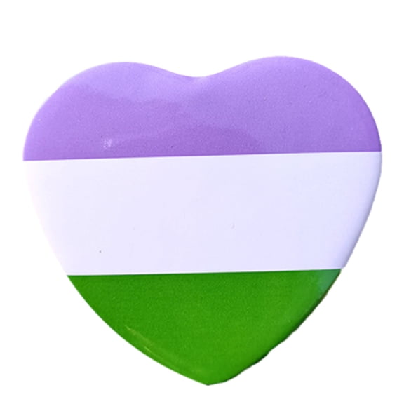 Women LGBTQ Colorful Heart Shape Lapel Pin Couples Punk Goth Halloween Tinplate Brooches Badges Pins for Backpacks