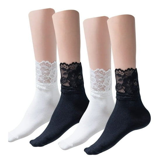 Women Lace Ankle Socks Ruffle Frilly Cotton Socks Trim Lace,Anklet socks Dress Socks Women or Girls