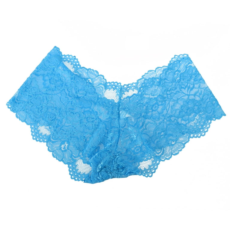 Women Lace Boxers Underwear Lingerie Panties for Lady Women - Size S (Blue)  