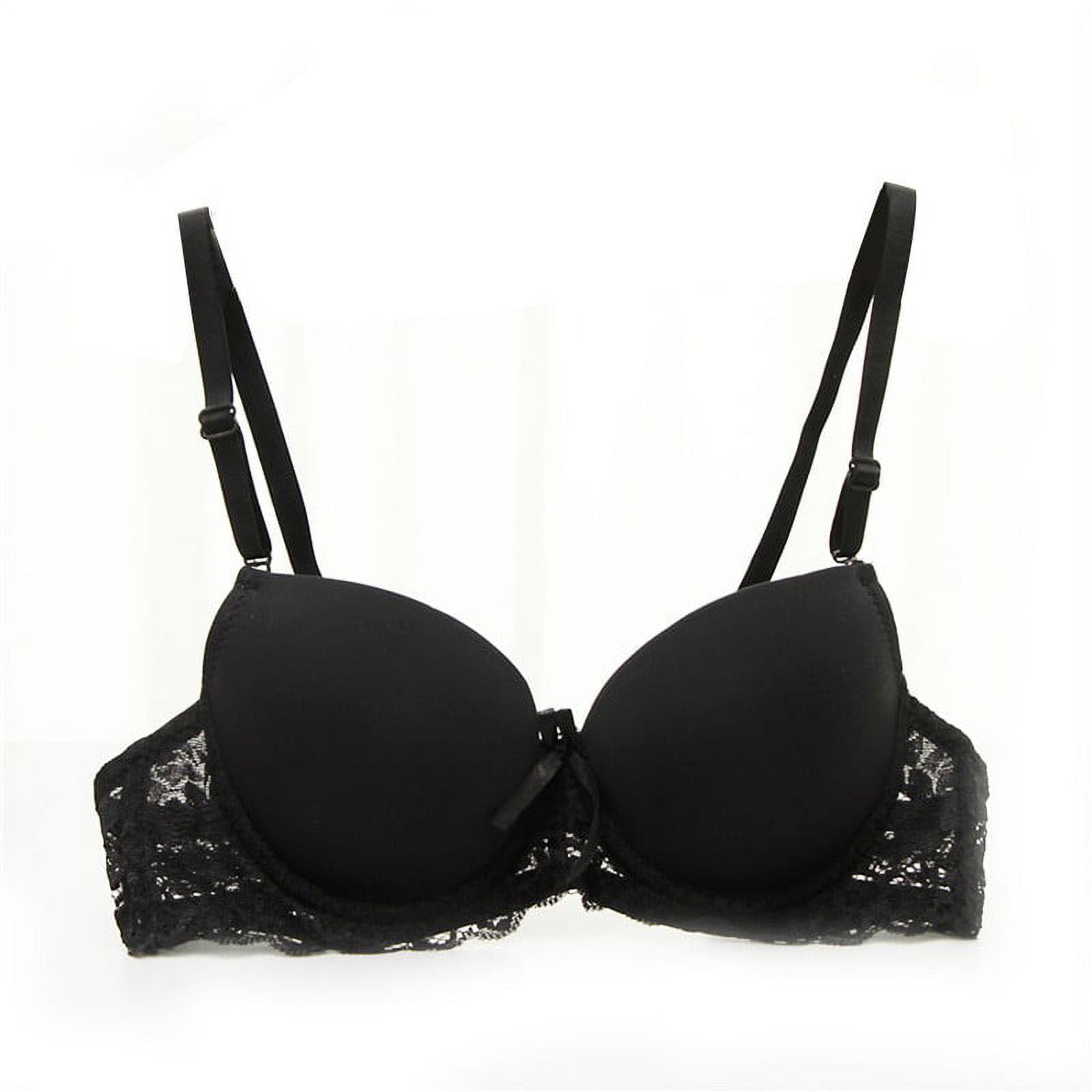 wendunide lingerie for women Women Push Up Deep V Ultrathin Underwire  Padded Lace Brassiere Bra BK 32B/70B Black 32