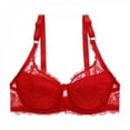 thumbnail image 1 of Women Lace Bra Sexy Unlined Underwire Push Up Bra Lingerie Intimates Bralette Women Full Lace Brassiere Underwear Bras, 1 of 6