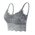 thumbnail image 1 of Women Lace Bralettes Padded Lace Bandeau Bra with Straps Strappy Cami Bra Crop Tank Top Wirefree Everyday Bra, 1 of 8