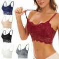 thumbnail image 1 of Women Lace Bras Top Comfortable Bralette Solid Color Sexy Underwear Vest Female Hollow Out Wireless Lingerie Seamless Bra, 1 of 2