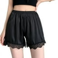 thumbnail image 1 of Women Lace Edge Satins Half Slip Shorts Under Dress Panties Safety Pettipants, 1 of 16