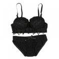 thumbnail image 1 of Women Lace Embroidery Underwire Bra and Panty Set, 1 of 5