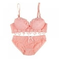 thumbnail image 1 of Women Lace Embroidery Underwire Bra and Panty Set, 1 of 4