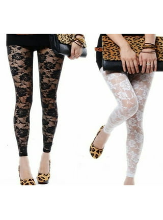 Buy Fablab Women 's Cotton Premium Bottom lace Leggings with Net