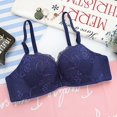 thumbnail image 1 of Women Lace Floral Wireless Bras Front Closure Sexy Lingerie Plus Size Bralette, 1 of 1