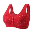 thumbnail image 1 of Women Lace Frongt Button Shaping Cup Adjustable Shoulder Strap Large Size Bra, 1 of 2