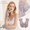 thumbnail image 1 of Women Lace Gloves Wedding Tea Party Elegant Short Novelty Floral Bridal Gloves for Wedding Opera Party, 1 of 5