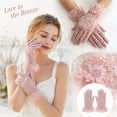 thumbnail image 1 of Women Lace Gloves Wedding Tea Party Elegant Short Novelty Floral Bridal Gloves for Wedding Opera Party, 1 of 5