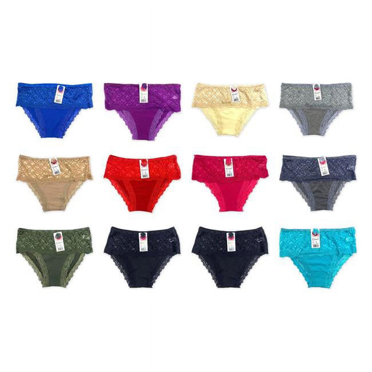 Women Lace HipHugger Assorted Color Panties Case of 144