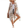 thumbnail image 1 of Women Lace Kimono Blouse Coat Boho Casual Cardigan Beach Bikini Cover Up Tops, 1 of 6