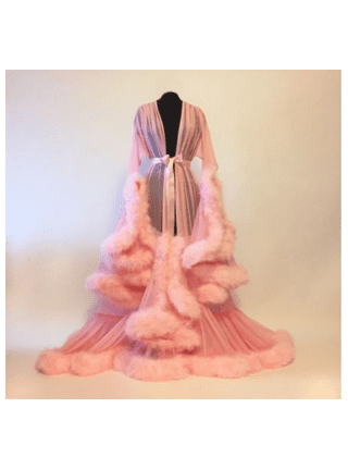 Sheer nightgown cheap with fur