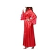 thumbnail image 1 of Women Lace Long Bride Kimono Robe Satin Silk Night Dressing Gown Sleepwear, 1 of 2
