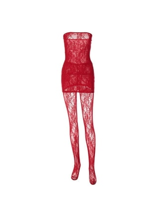 shpwfbe lingerie for women plus size lace mesh red lace split cup