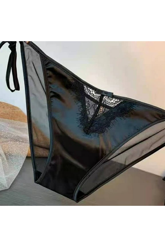 Women Lace Panties Lingerie Soft Silk Satin Underwear Knickers Briefs Seamless