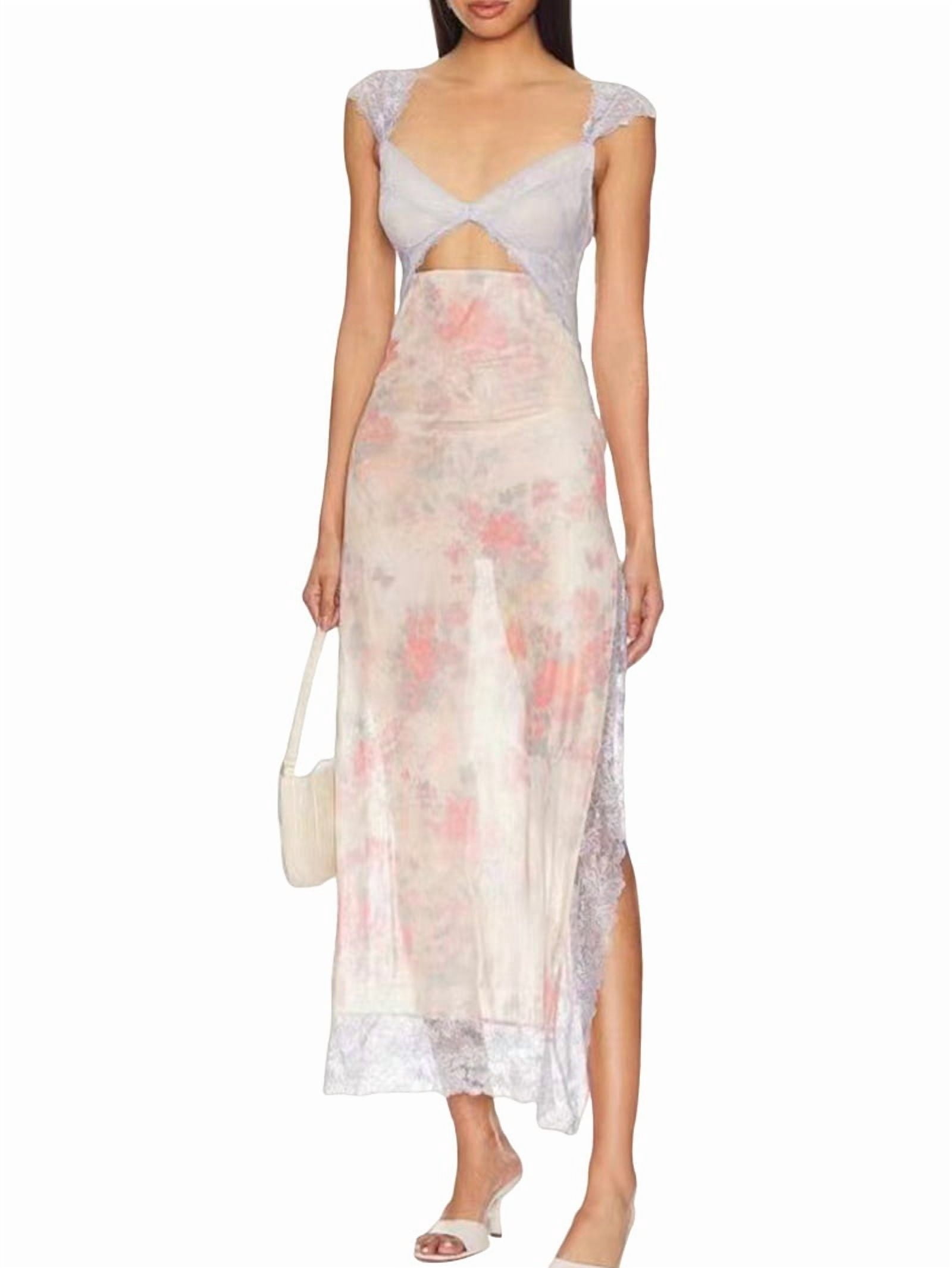 chinese dress ladies Vacay Muse Floral Mesh Maxi Dress main image 0