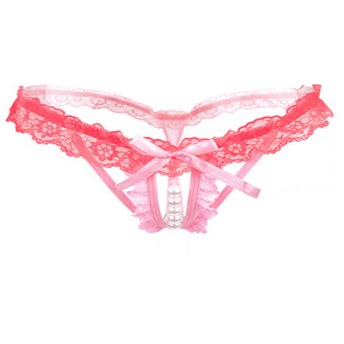 Sexy Underwear Women Crotchless Sheer Panties Eversoft Lace Thongs Cute Pearl  Briefs Stretch G String Tangas Clear Pink : : Clothing, Shoes &  Accessories