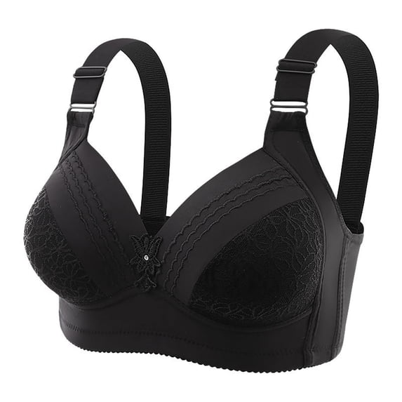 Women Lace Seamless Plus Size Bra, Adjustable Full Cup Breathable Lingerie, Soft Underwire Support Bralette