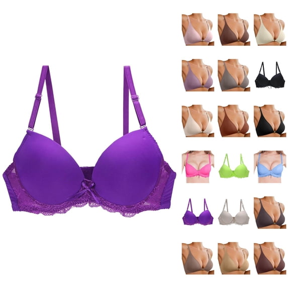 Women Lace Shaping Cup Adjustable Shoulder Strap Large Size Underwire Bra