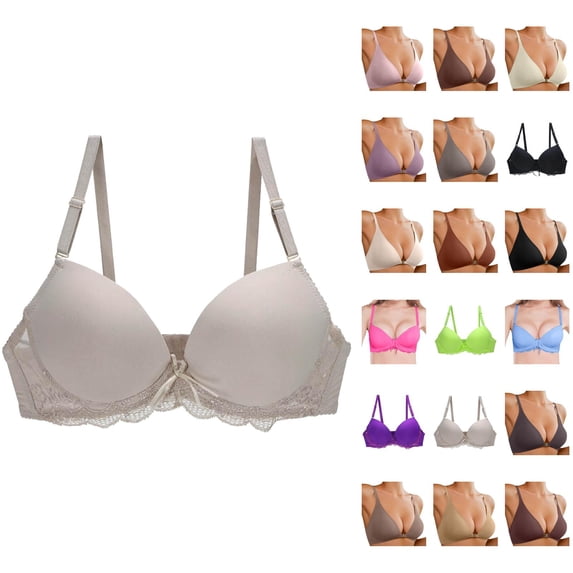 Women Lace Shaping Cup Adjustable Shoulder Strap Large Size Underwire Bra