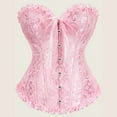 thumbnail image 1 of Women Lace Off Shoulder Corset Bustier Boned Overbust Corset Bodyshaper Lingerie Top, Magnetic Closure Waist Cincher for Easy Adjustments, Pack of 3 Neutral-Toned Shaping Briefs, 1 of 6
