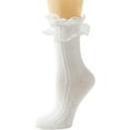 thumbnail image 1 of Women Lace Socks Ruffle Frilly Socks - Comfortable Cotton Cute Socks Princess Lolita for Ladies Gril, 1 of 1