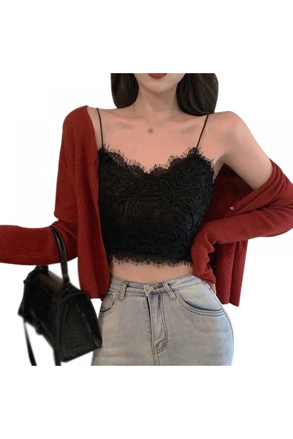 Women Lace Strap Bra Top Vest Chest Padded Strap Wrap Top Tube Underwear Strap Underwear