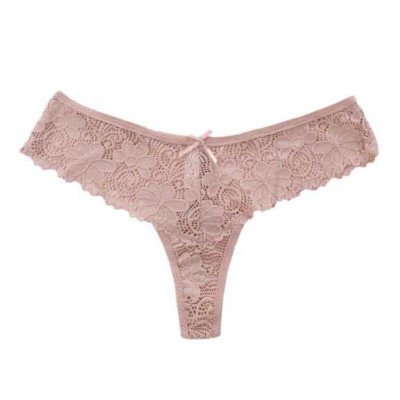 Women Lace Thong Triangle Hollow Breathable Cotton Crotch Panties