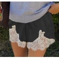 thumbnail image 1 of Women Lace Trim Wide Leg Shorts Satin Silk Boxers Shorts Y2k Micro Mini Pajama Shorts French Knickers Lounge Slip Pj Bottoms, 1 of 2