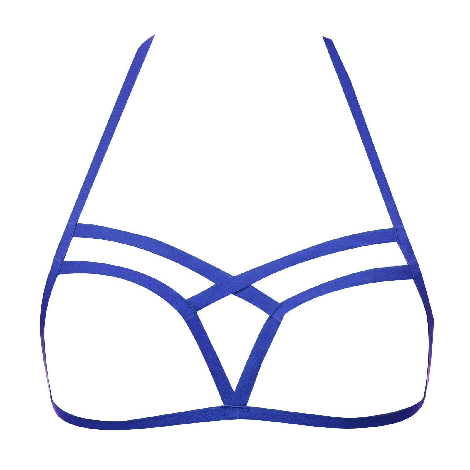 Women Lace Up Bra Black Cutout Stretch Adjustable Lingerie Bra Lady