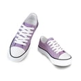 thumbnail image 1 of Women Lace Up Canvas Walking Tennis Sneakers, Low Top Casual Comfort Flat Shoes，Purple, 1 of 7