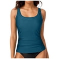thumbnail image 1 of GAQLIVE Women Lace Up Swimwear Tops Underwire Full Coverage Bikini Top Push Up Swim Crop Top Tie Back Bathing Suit Tops, 1 of 3