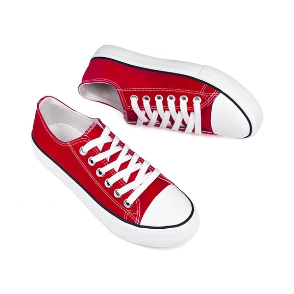 UYSYZBC Women Lace up Walking Canvas Tennis Sneakers, Low Top Casual Comfort Flat Shoes