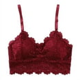 thumbnail image 1 of Women Lace Wireless Bralette Bras Camisole Bustier Crop Tank Top Padded Vest, 1 of 4