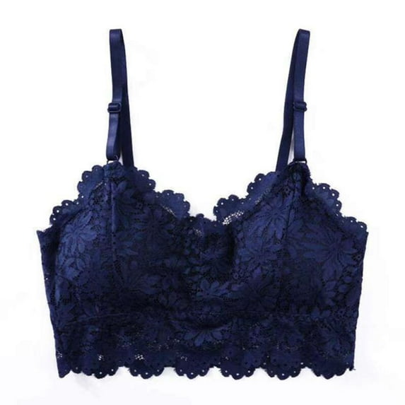Women Lace Wireless Bralette Bras Camisole Bustier Crop Tank Top Padded Vest