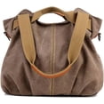 thumbnail image 1 of Women Ladies Bags Vintage Hobo Canvas Daily Purse Shoulder Tote Shopper Handbag, 1 of 6