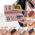 thumbnail image 1 of Women Ladies Clutch Leather Wallet Long Card Holder Phone Bag Case Purse Handbag, 1 of 5