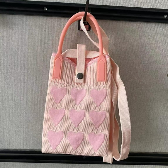 Women Ladies Mobile Phone Bag Crossbody Bag Knitted Purse Wallet Shoulder