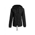 thumbnail image 1 of Women Ladies Raincoat Wind Coat Waterproof Jacket Hooded Rain Clothes Outwear, 1 of 2