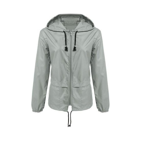 Women Raincoat Wind Waterproof Jacket Hooded Rain Outdoor Poncho