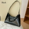 thumbnail image 1 of Women Ladies Summer PVC Clear Purse Shoulder Bag Jelly Bags Underarm Bags Handbags BLACK, 1 of 8