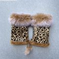 thumbnail image 1 of Suede rabbit hair half finger gloves for female winter gloves, 1 of 2