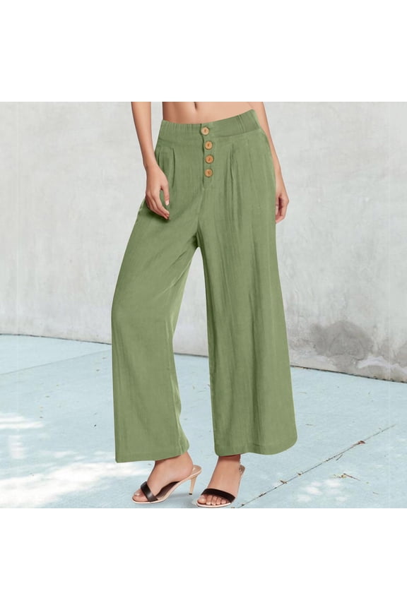 Women Lady Casual Flowers Print Elastic Waist Wide Leg Pants Trousers Womens Pants Size 16 Casual Womens Casual Baggy Hop Pants Peg Pants with Tie Womens Casual Pants with Pockets Loose Fit